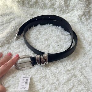 Madewell Women’s Chunky Metal Leather Belt- size M